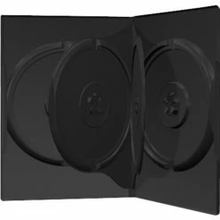 DVD-Taschen MediaRange 4er-DVD-Box Black (50 Stück), Schutzhülle (schwarz, Bulk)