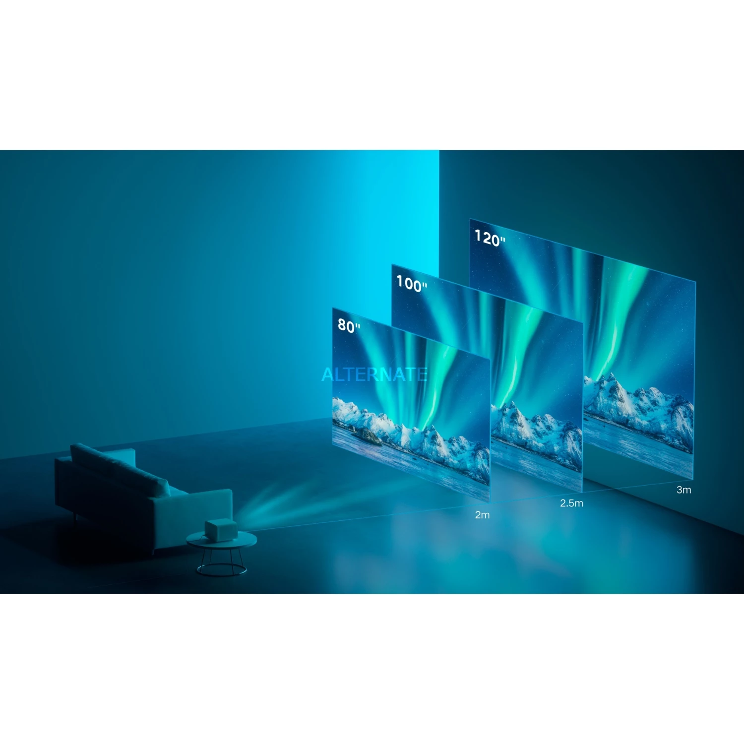 Full-HD Beamer Xiaomi Mi Smart Projector 2 Pro, LED-Beamer (weiß/schwarz, 1.300 ANSI-Lumen, FullHD, Android) 6 Full-HD Beamer Xiaomi Mi Smart Projector 2 Pro, LED-Beamer (weiß/schwarz, 1.300 ANSI-Lumen, FullHD, Android) – Bild 4
